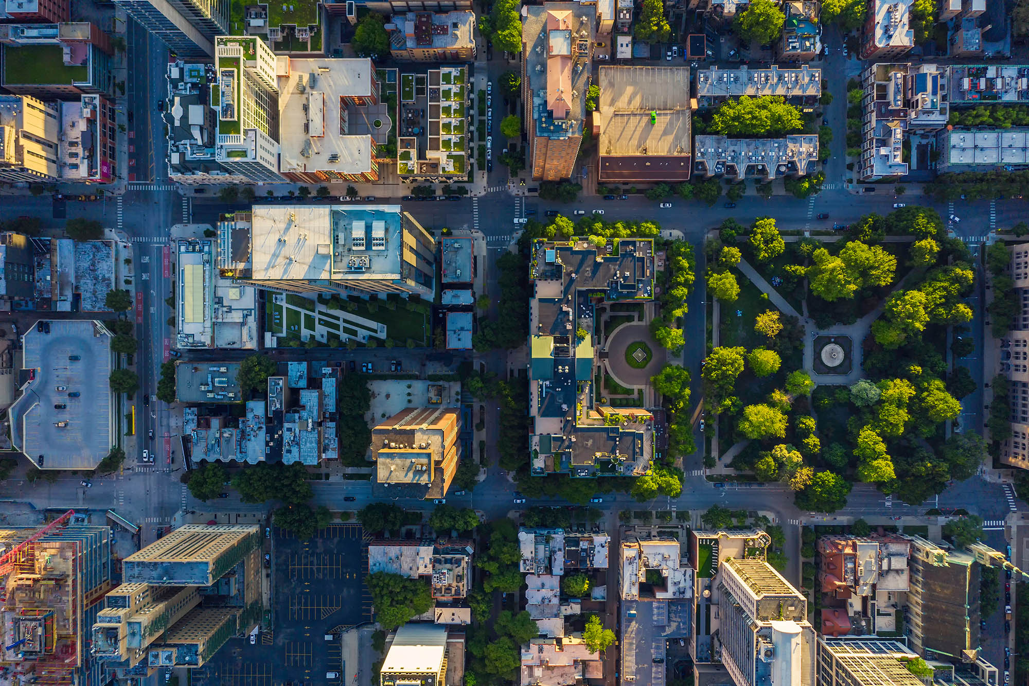 aerial urban landscape
